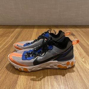 Nike React Element 87 - Thunder Blue / Total Orange - Size 4.5 Mens / 6.5 Womens